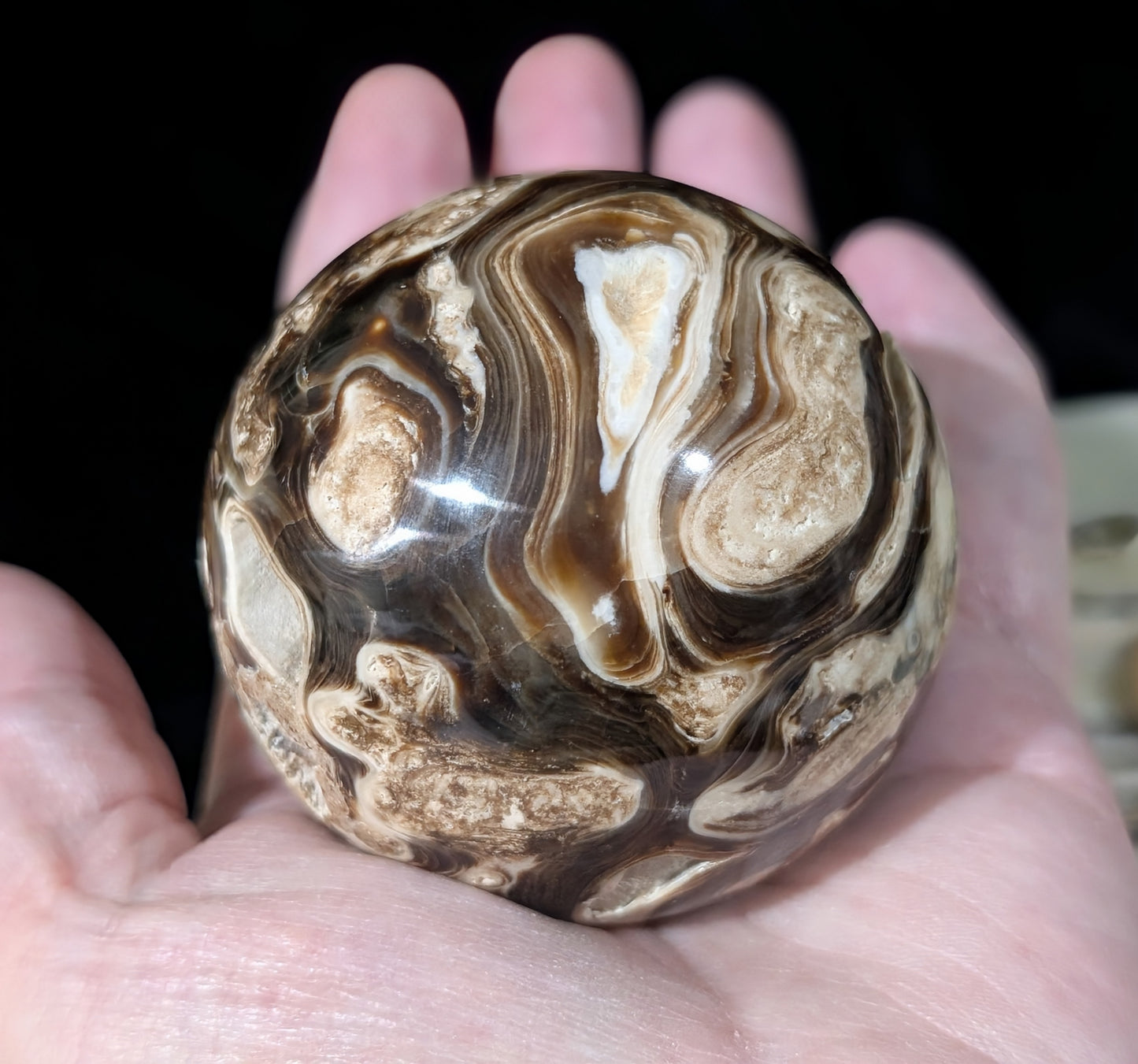 Druzy Chocolate Calcite Sphere