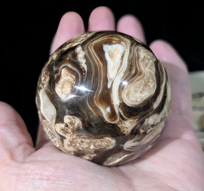 Druzy Chocolate Calcite Sphere