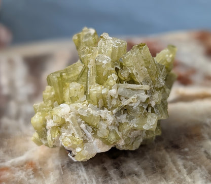 Raw Green Tourmaline on Quartz Specimen ~ Verdelite Crystal