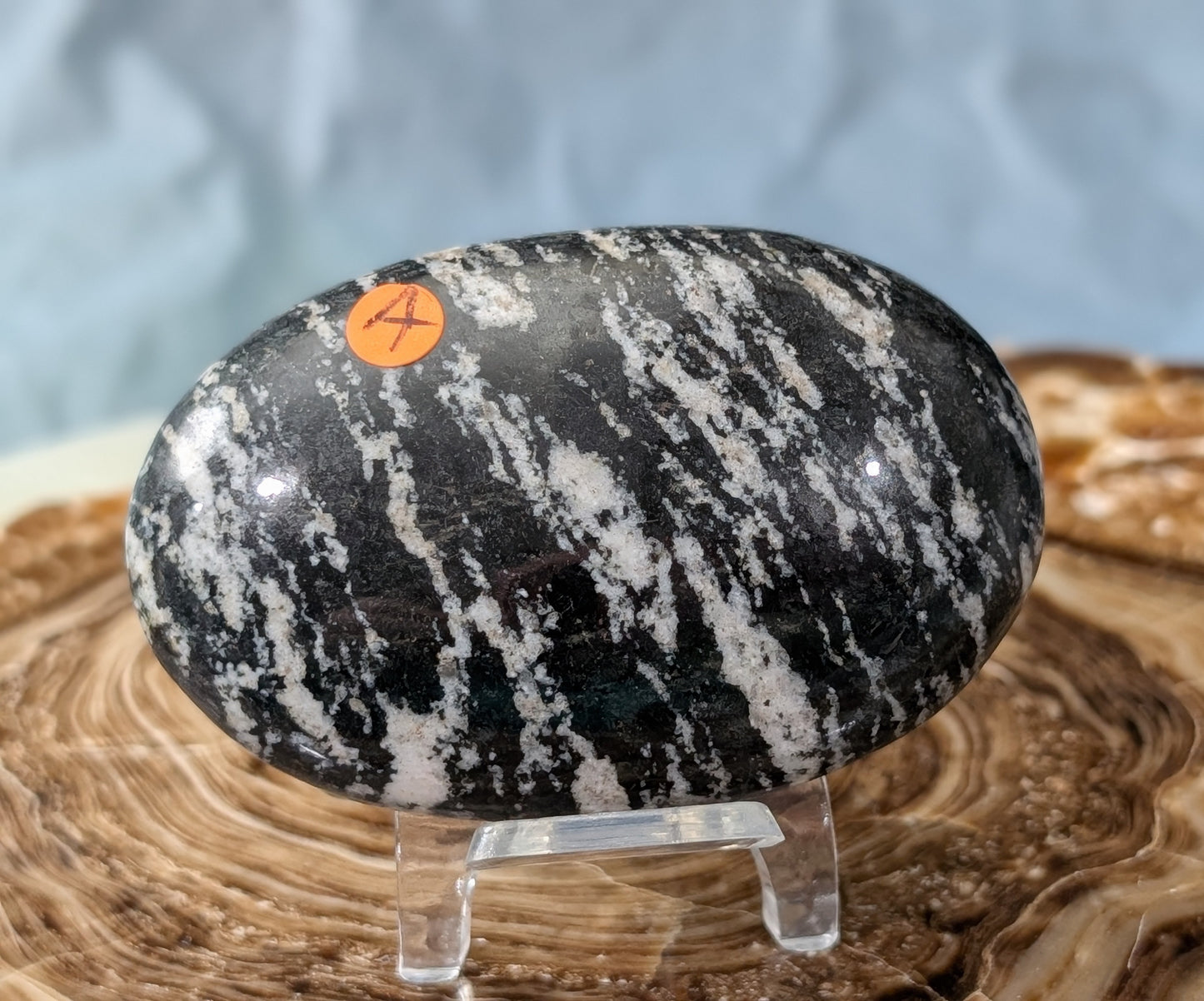 Pakistani Zebra Jasper Palm Stone