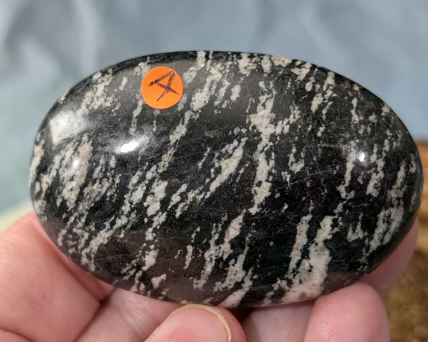 Pakistani Zebra Jasper Palm Stone