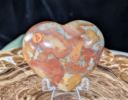 Peach Maligano Jasper Heart
