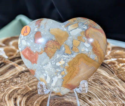 Peach Maligano Jasper Heart