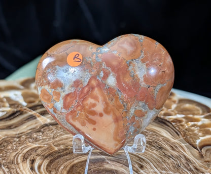 Peach Maligano Jasper Heart