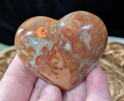 Peach Maligano Jasper Heart