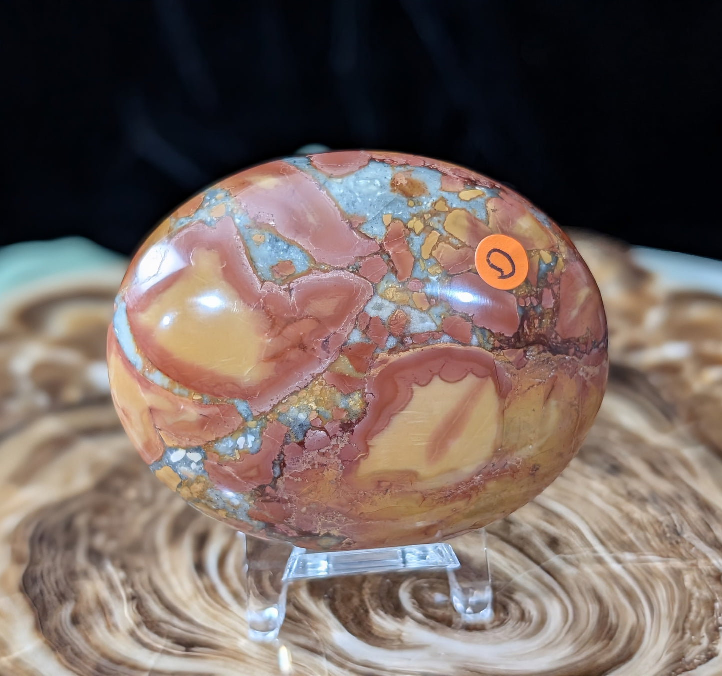 Peach Maligano Jasper Palm Stone