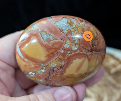 Peach Maligano Jasper Palm Stone