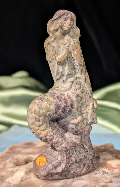 Picture Stone Mermaid Figurine