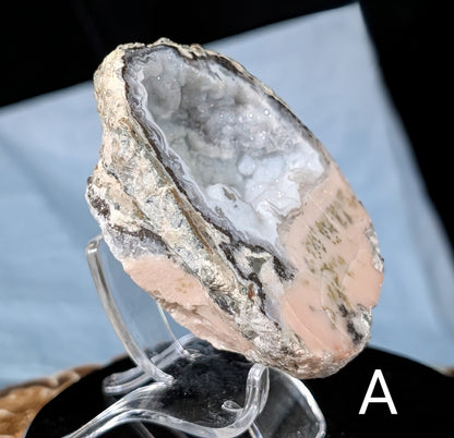Pink Agate Geode Half