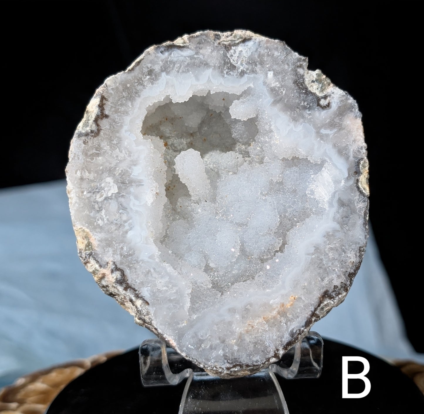 Pink Agate Geode Half
