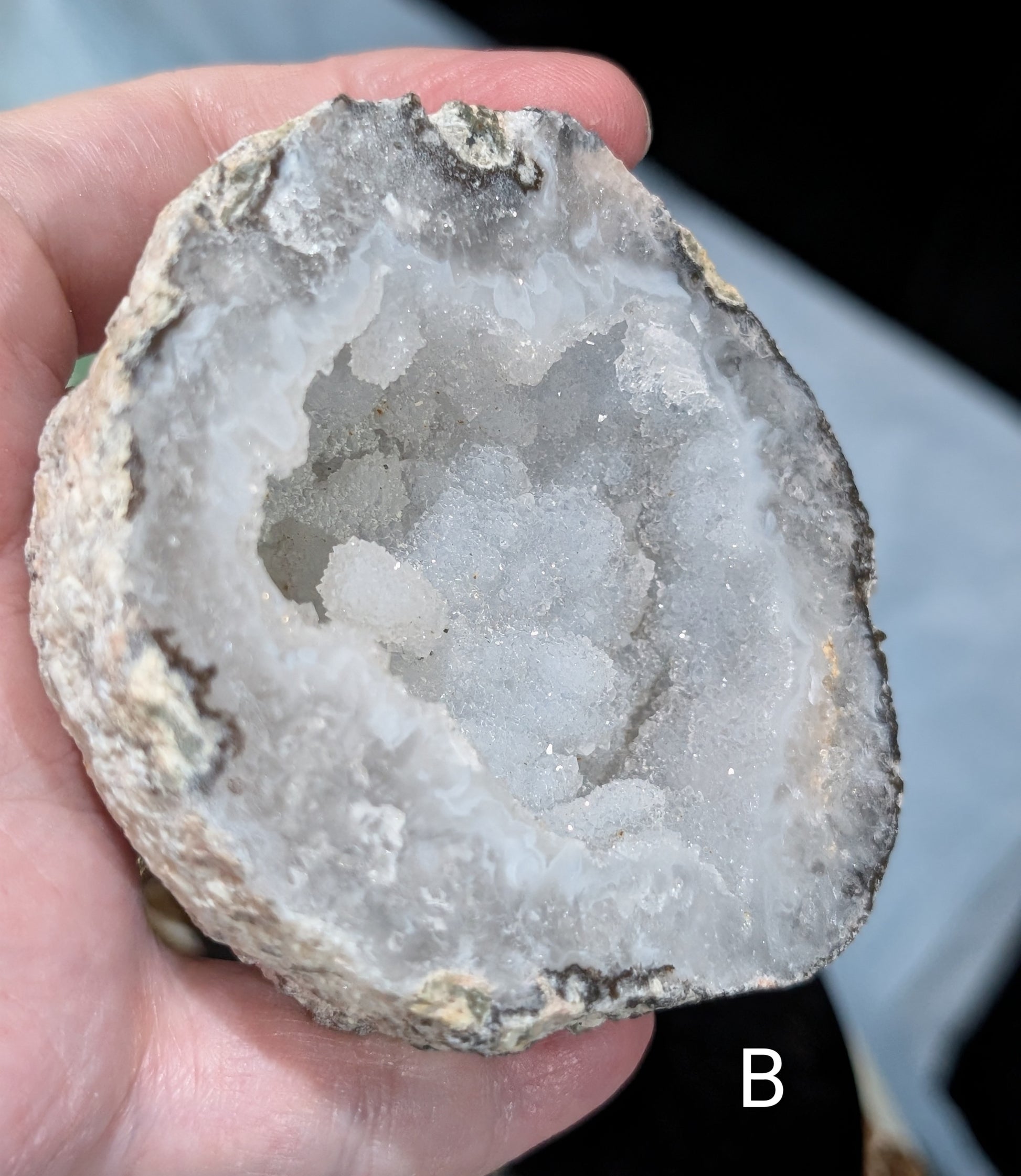 Pink Agate Geode Half
