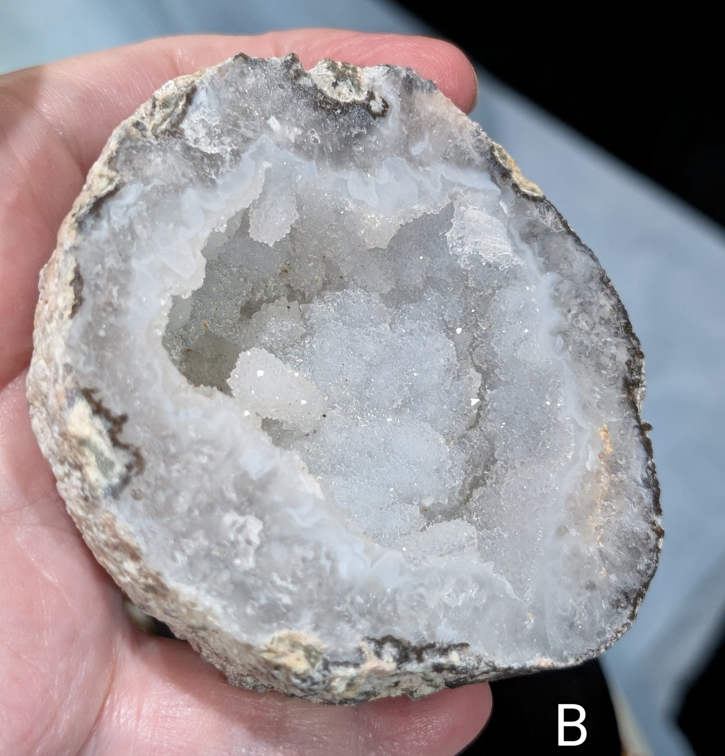 Pink Agate Geode Half