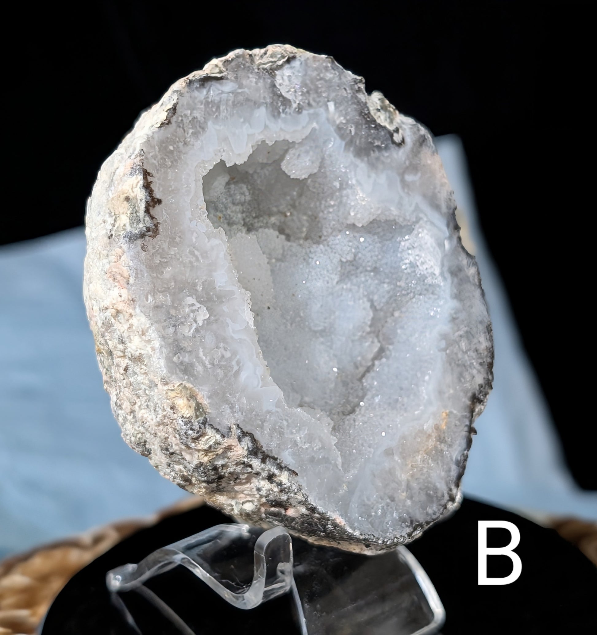 Pink Agate Geode Half