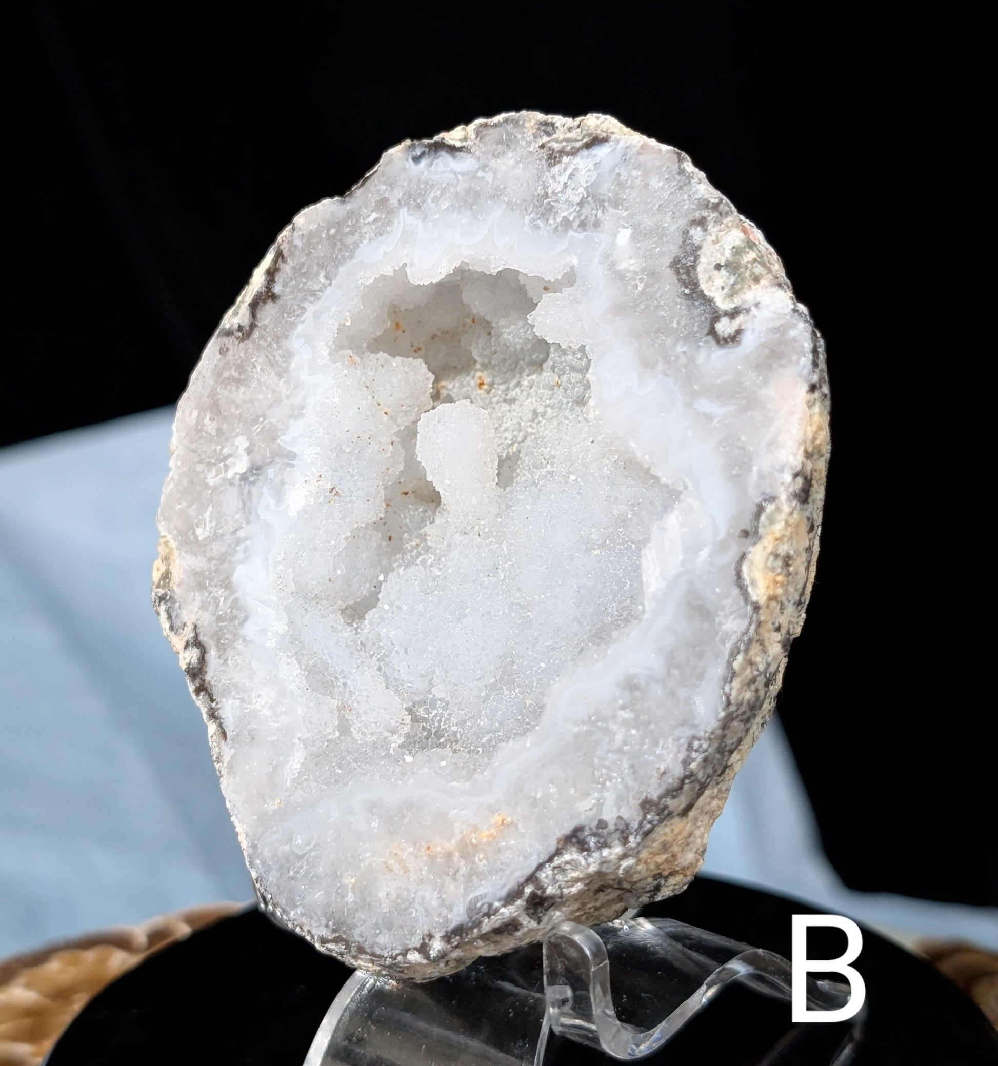 Pink Agate Geode Half