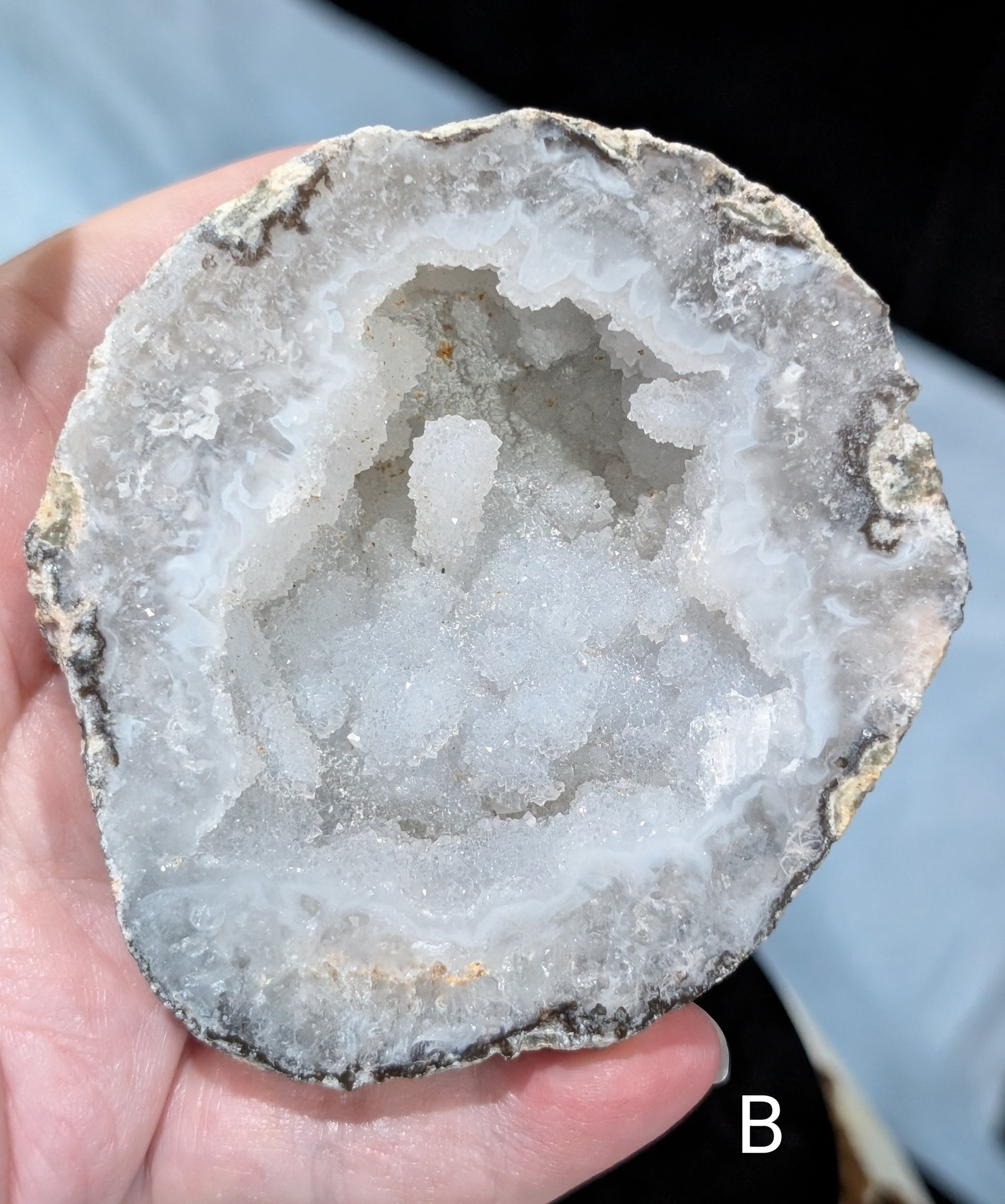 Pink Agate Geode Half