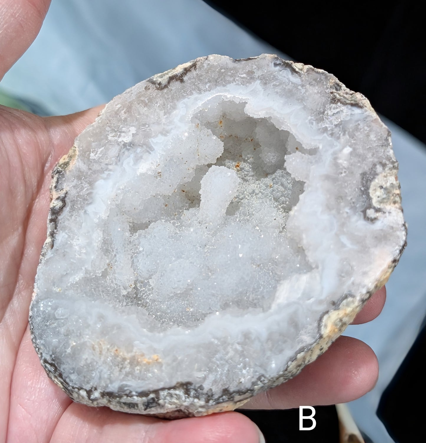 Pink Agate Geode Half