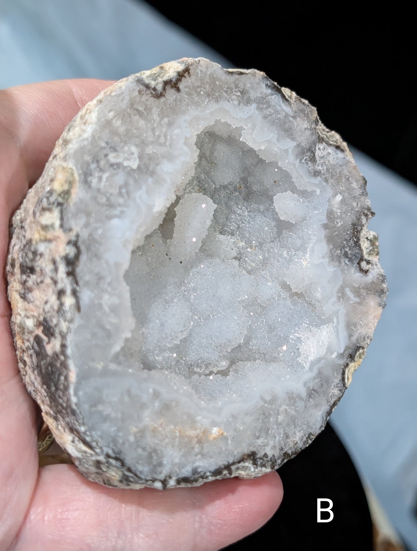 Pink Agate Geode Half