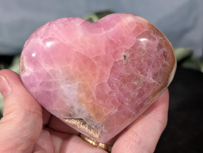 AAA Quality Pink Aragonite Heart