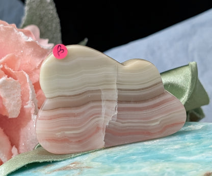 Pink Banded Onyx Cloud Carving