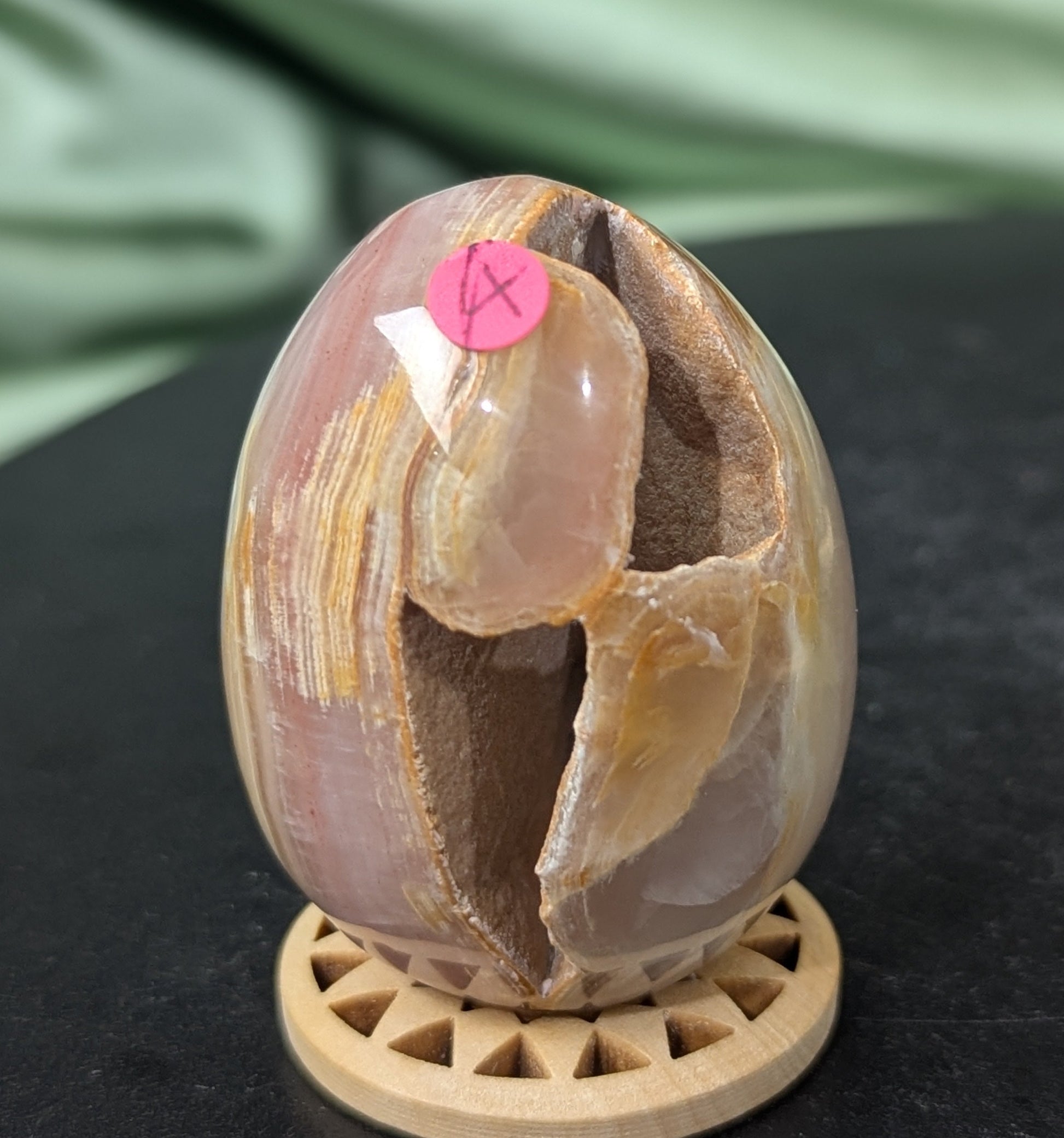 Pink Banded Onyx Egg