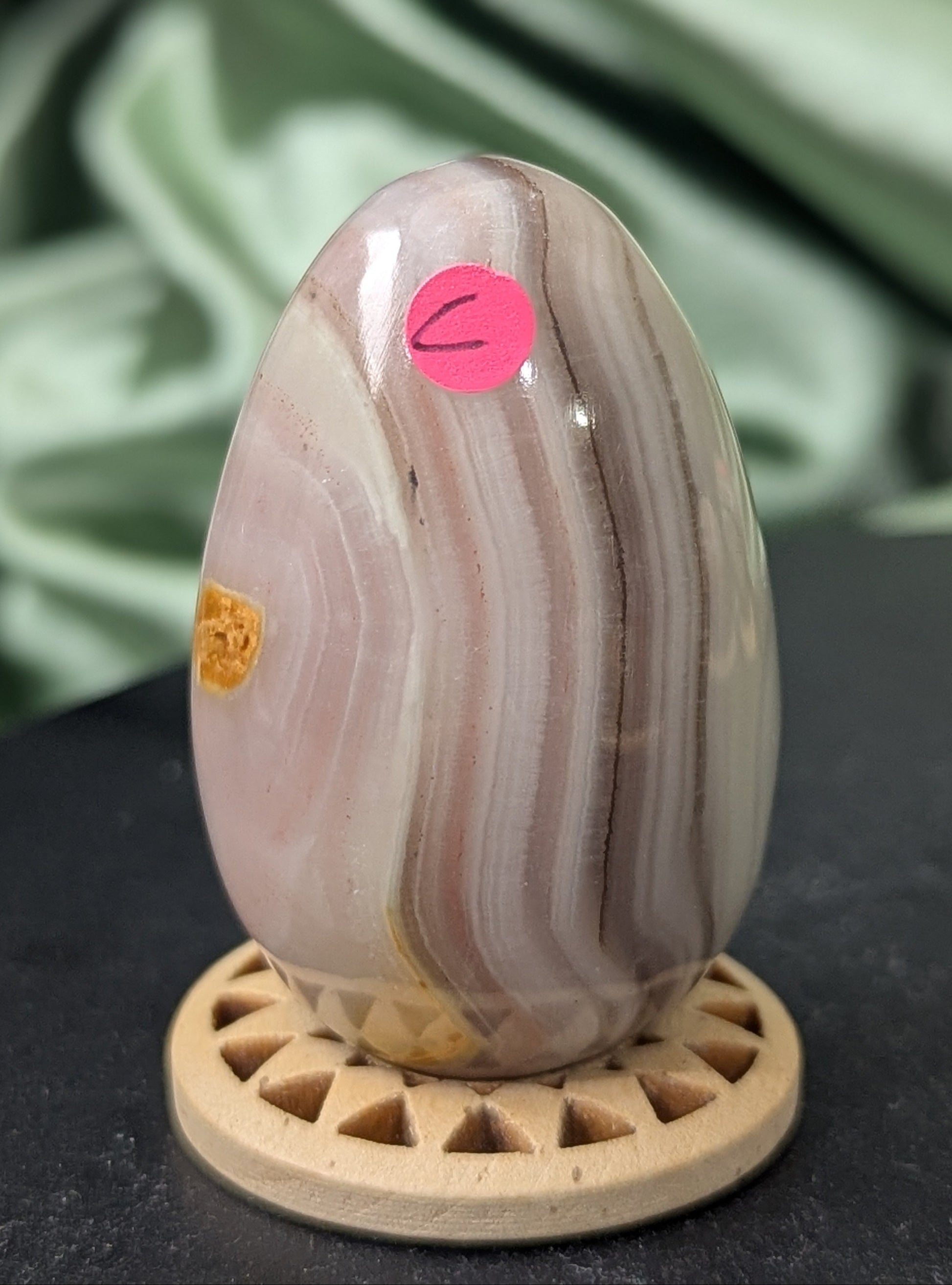 Pink Banded Onyx Egg