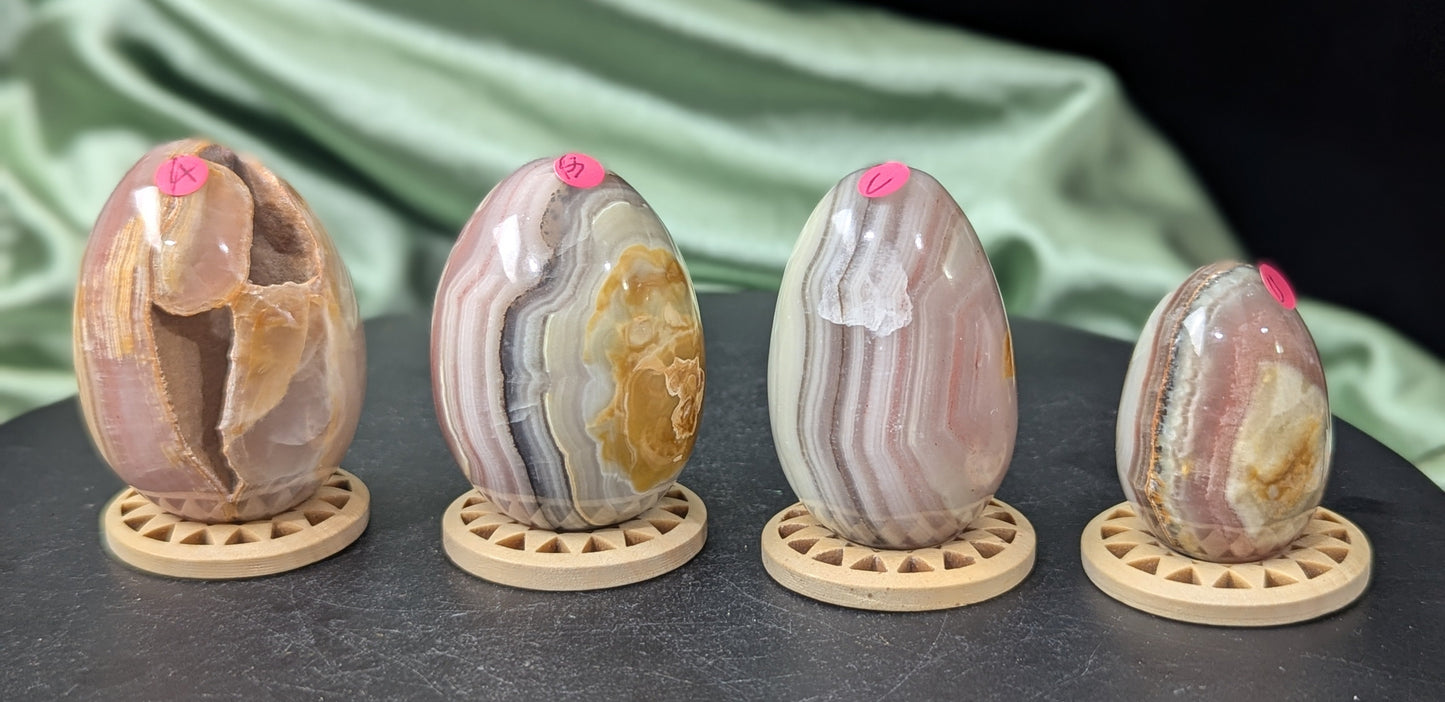 Pink Banded Onyx Eggs