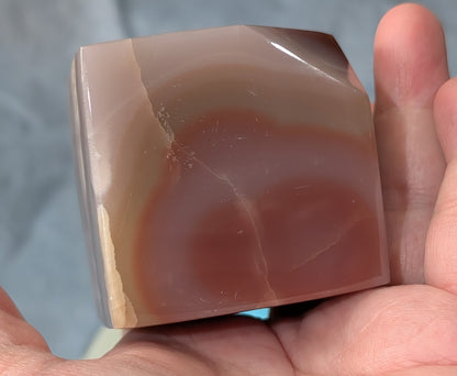 Pink Banded Onyx Floating Cube