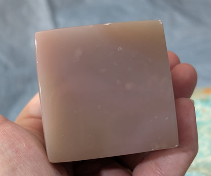 Pink Banded Onyx Floating Cube