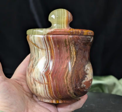 Pink Banded Onyx Jar