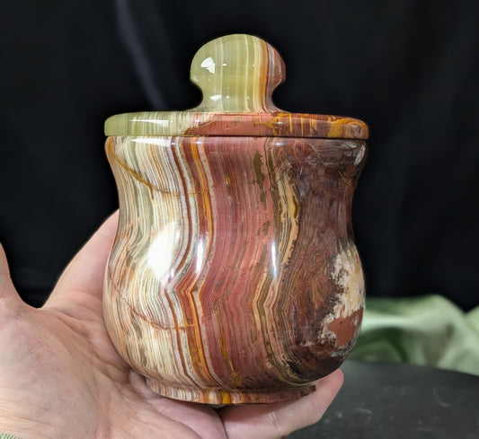 Pink Banded Onyx Jar