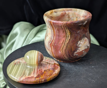 Pink Banded Onyx Jar