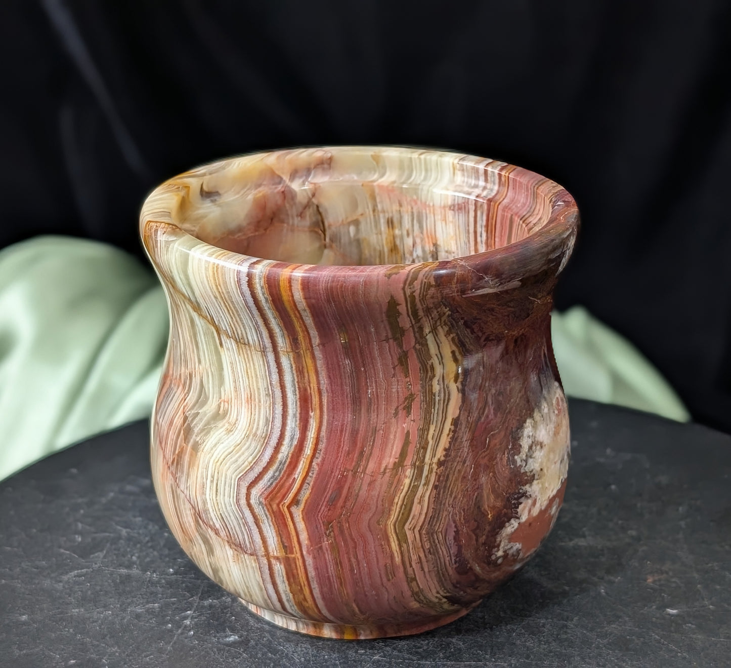 Pink Banded Onyx Jar