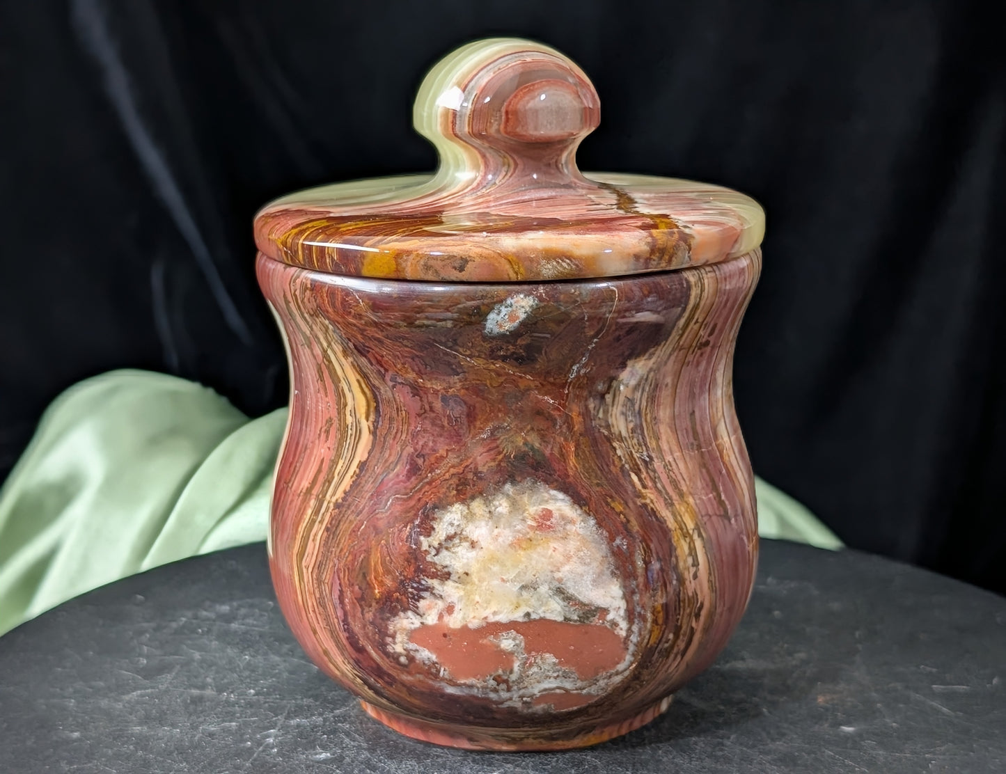 Pink Banded Onyx Jar