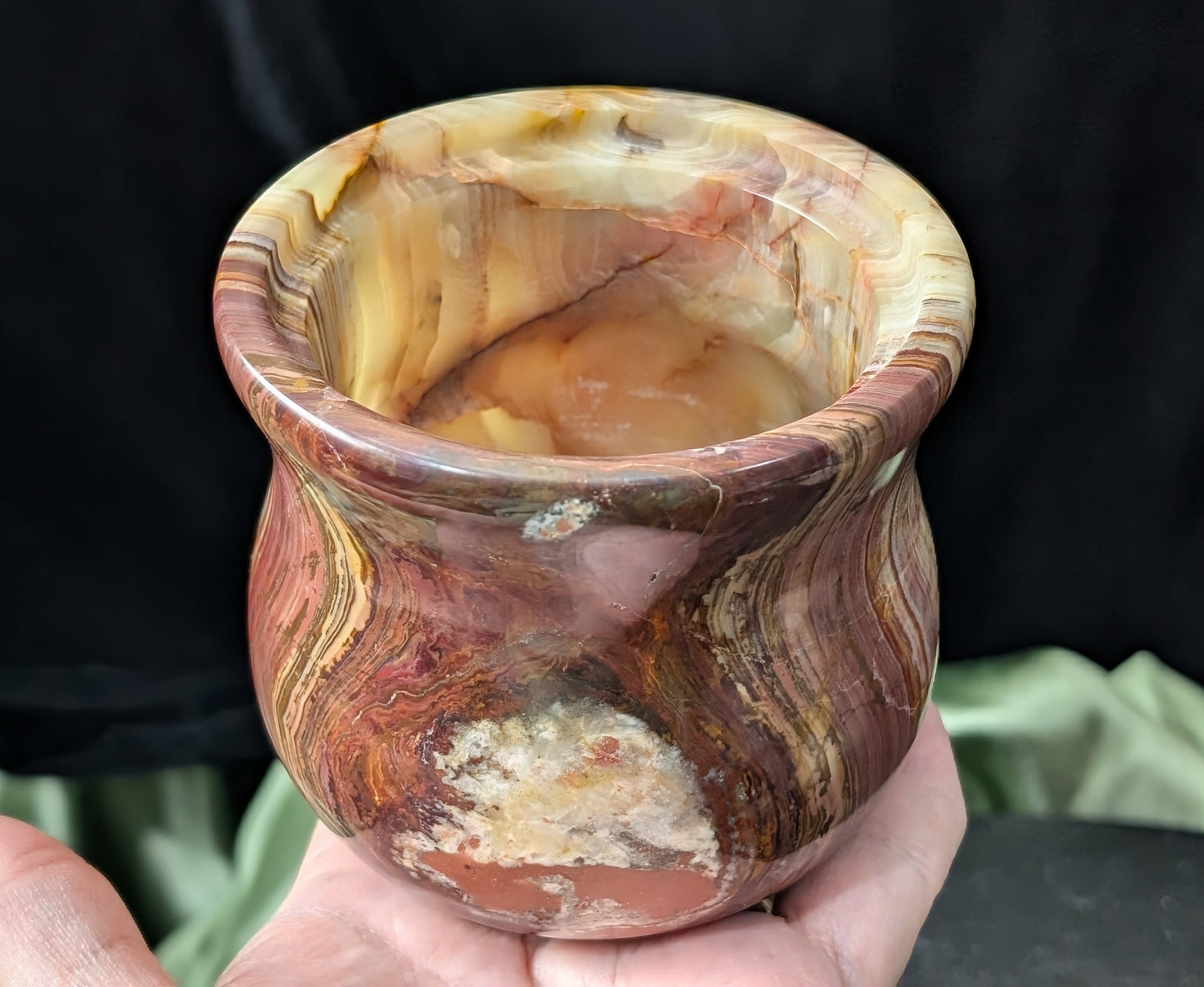 Pink Banded Onyx Jar