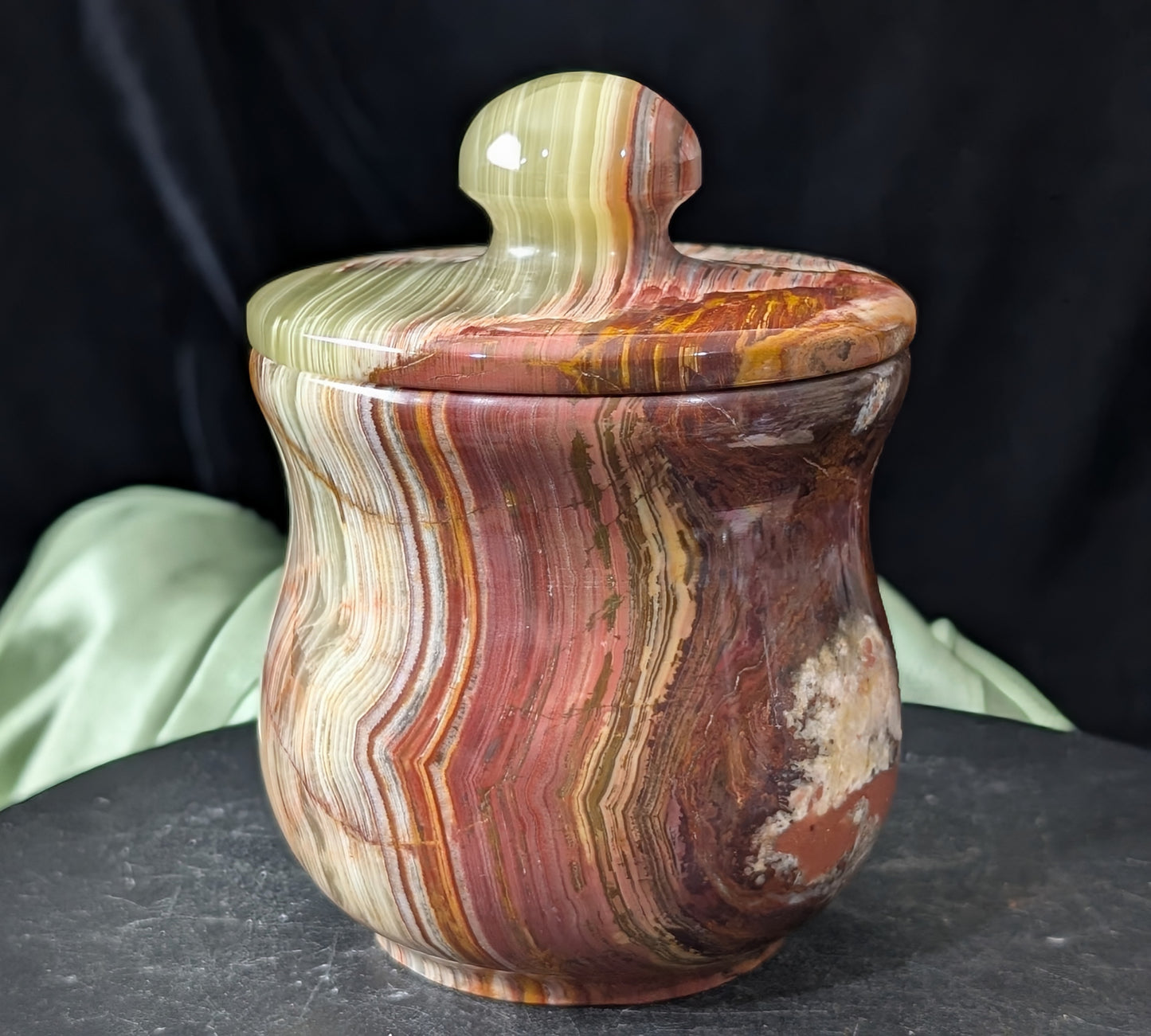 Pink Banded Onyx Jar