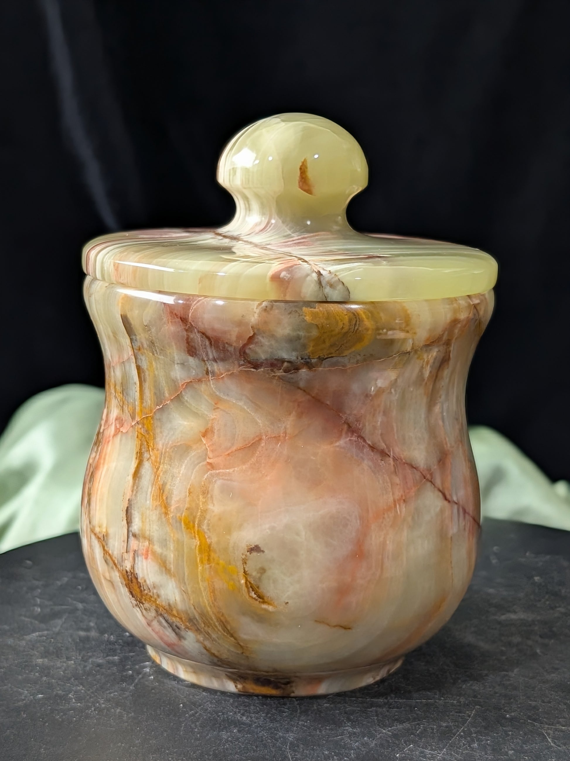 Pink Banded Onyx Jar