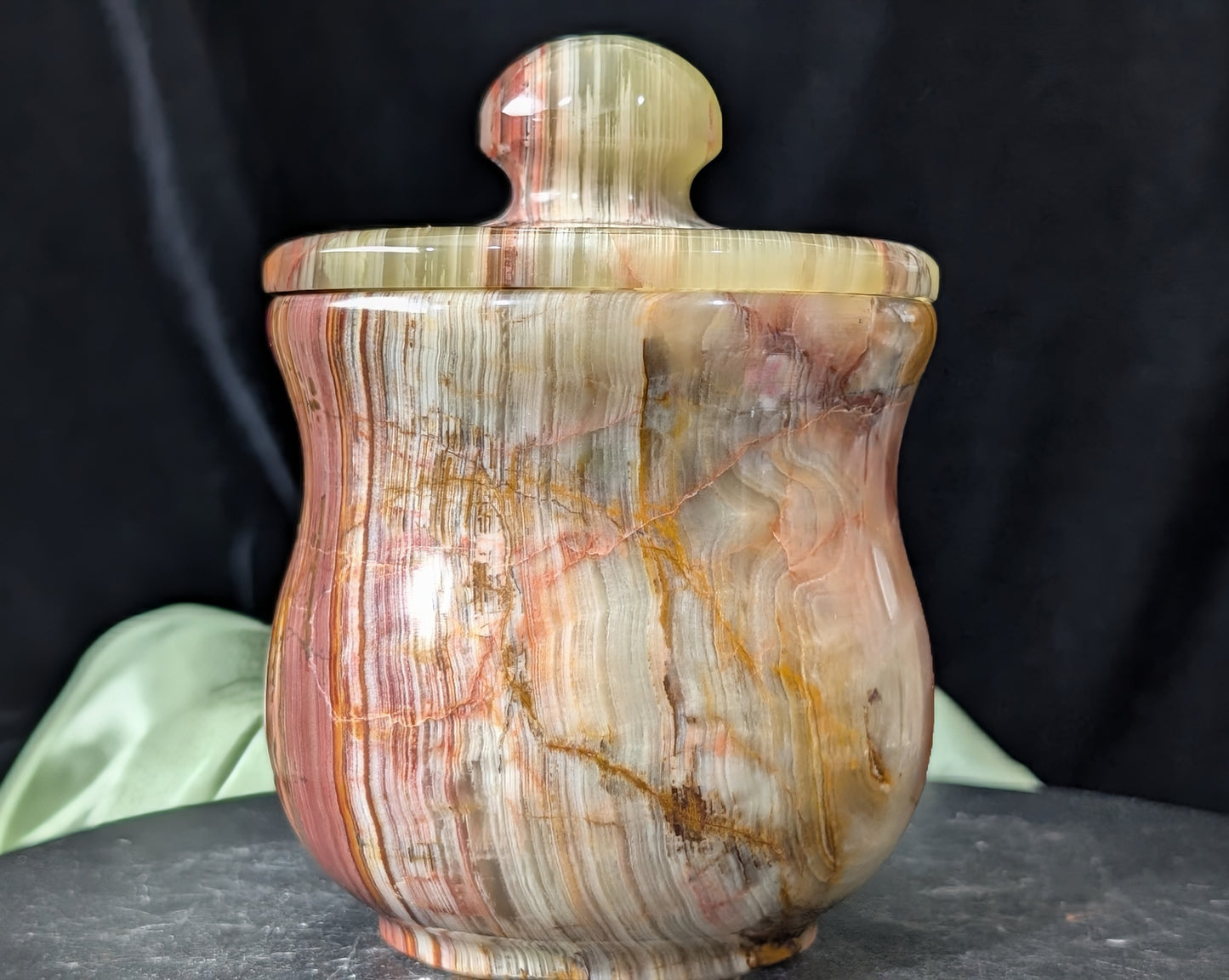 Pink Banded Onyx Jar