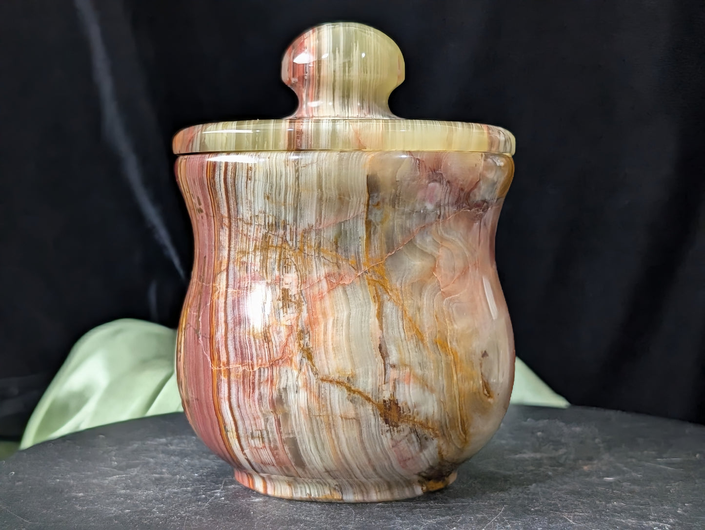 Pink Banded Onyx Jar