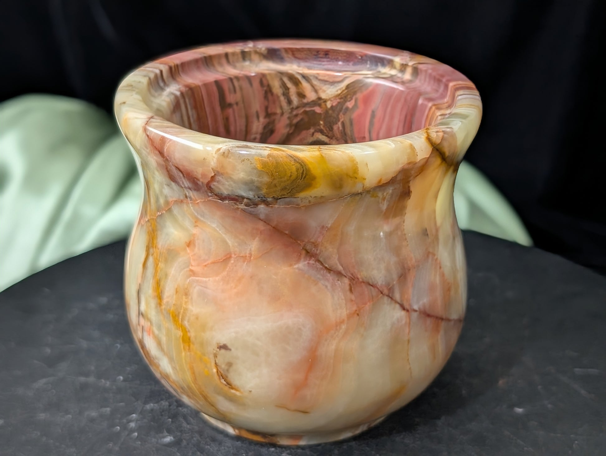 Pink Banded Onyx Jar