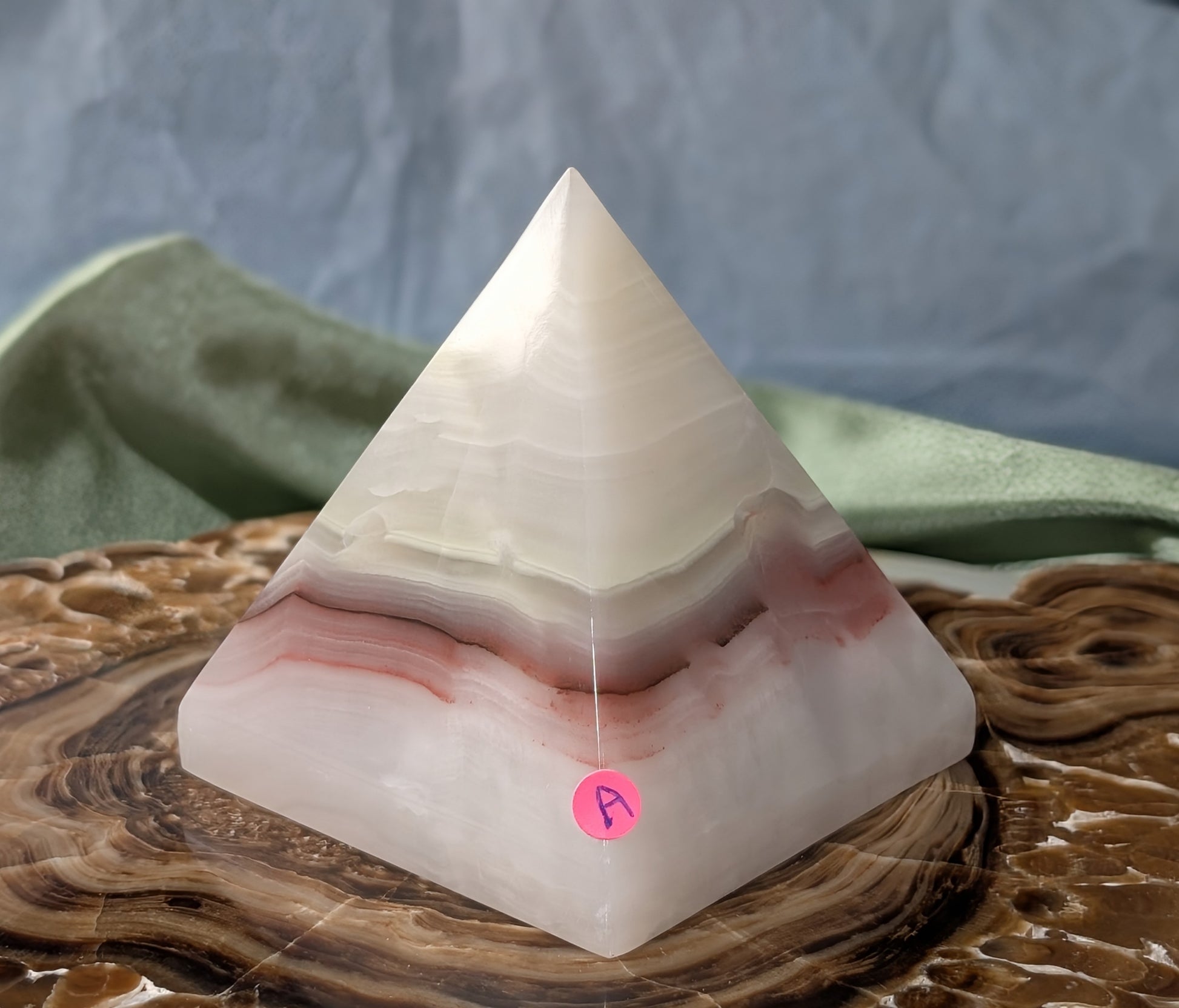 Pink Banded Onyx Pyramid