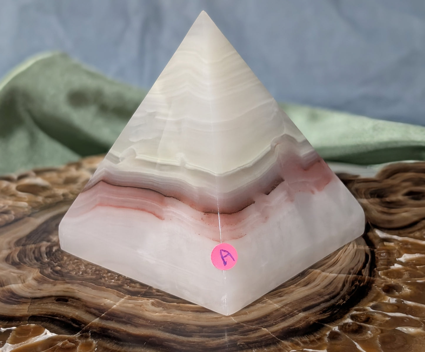 Pink Banded Onyx Pyramid