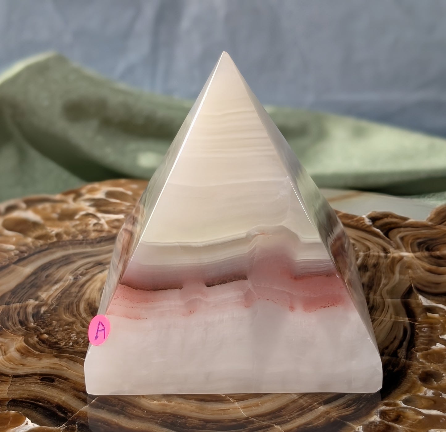 Pink Banded Onyx Pyramid
