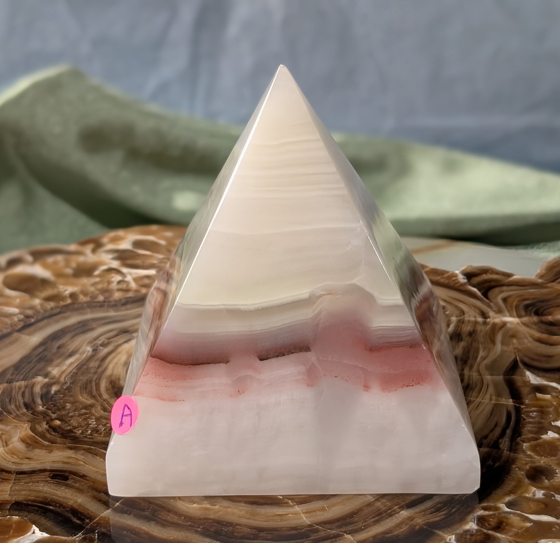 Pink Banded Onyx Pyramid