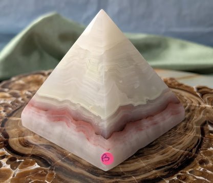 Pink Banded Onyx Pyramid