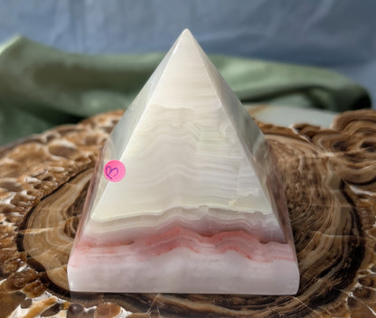Pink Banded Onyx Pyramid