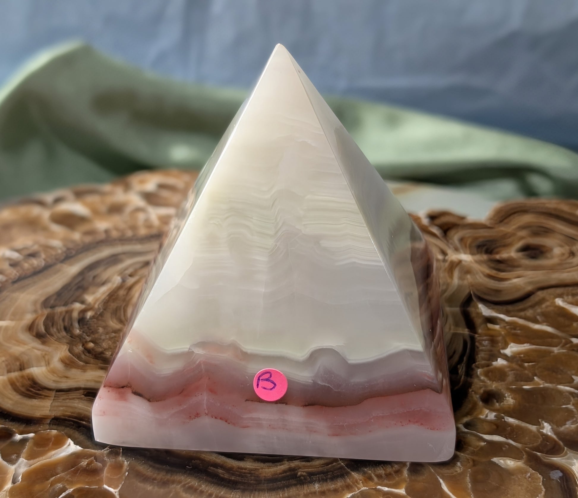 Pink Banded Onyx Pyramid