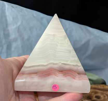 Pink Banded Onyx Pyramid