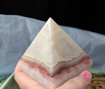 Pink Banded Onyx Pyramid