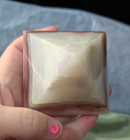 Pink Banded Onyx Pyramid