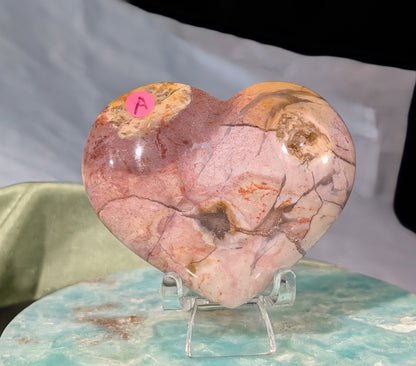 Pink Chalcedony Heart